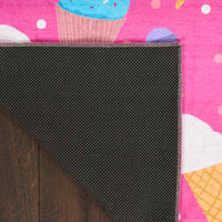 Ice Cream & Cupcakes Pink Multicolour Area Rug