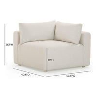 Karsyn Cream Performance Fabric Outdoor Modular Corner Sofa