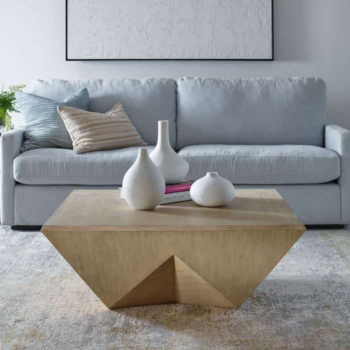 Arti 42" Square Modern Mango Wood Coffee Table