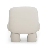 Aishen Cream Upcycled Chenille Accent Chair