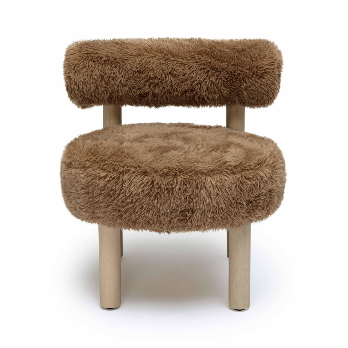 Carmel Dark Taupe Performance Vegan Shearling Accent Chair
