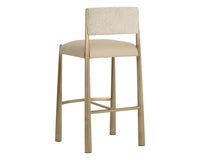 Bayard Oatmeal & Antique Brass Bar Stool