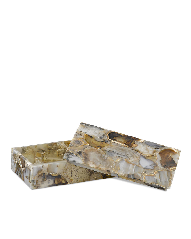 Leonie Black Agate Box (2 Sizes Available)
