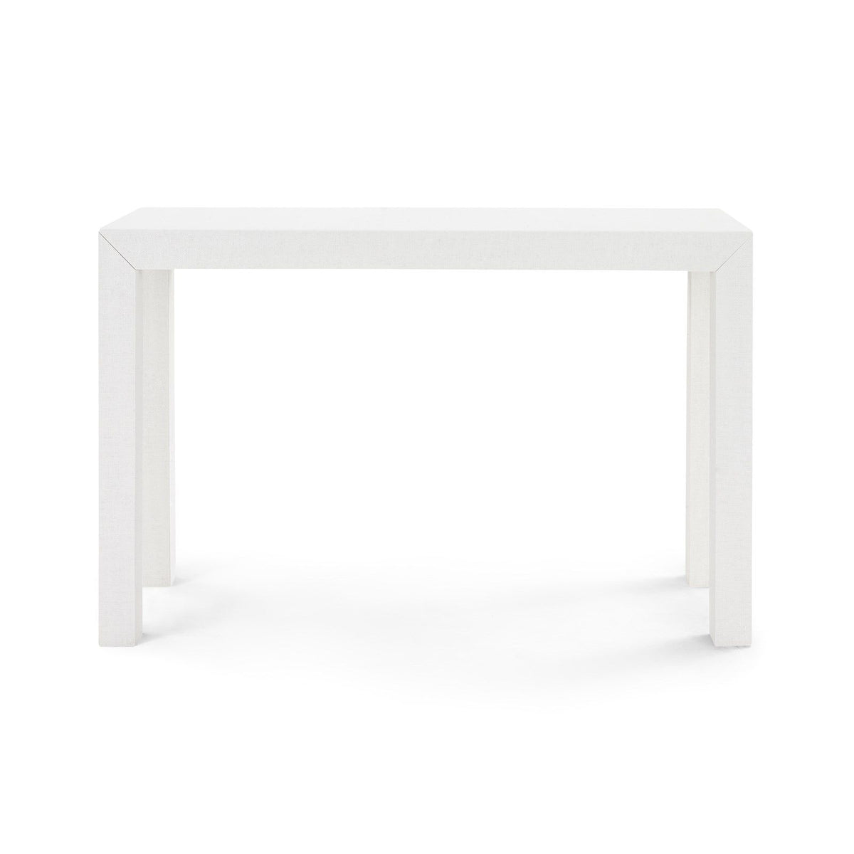 Rogelio Grasscloth Chiffon White Console Table