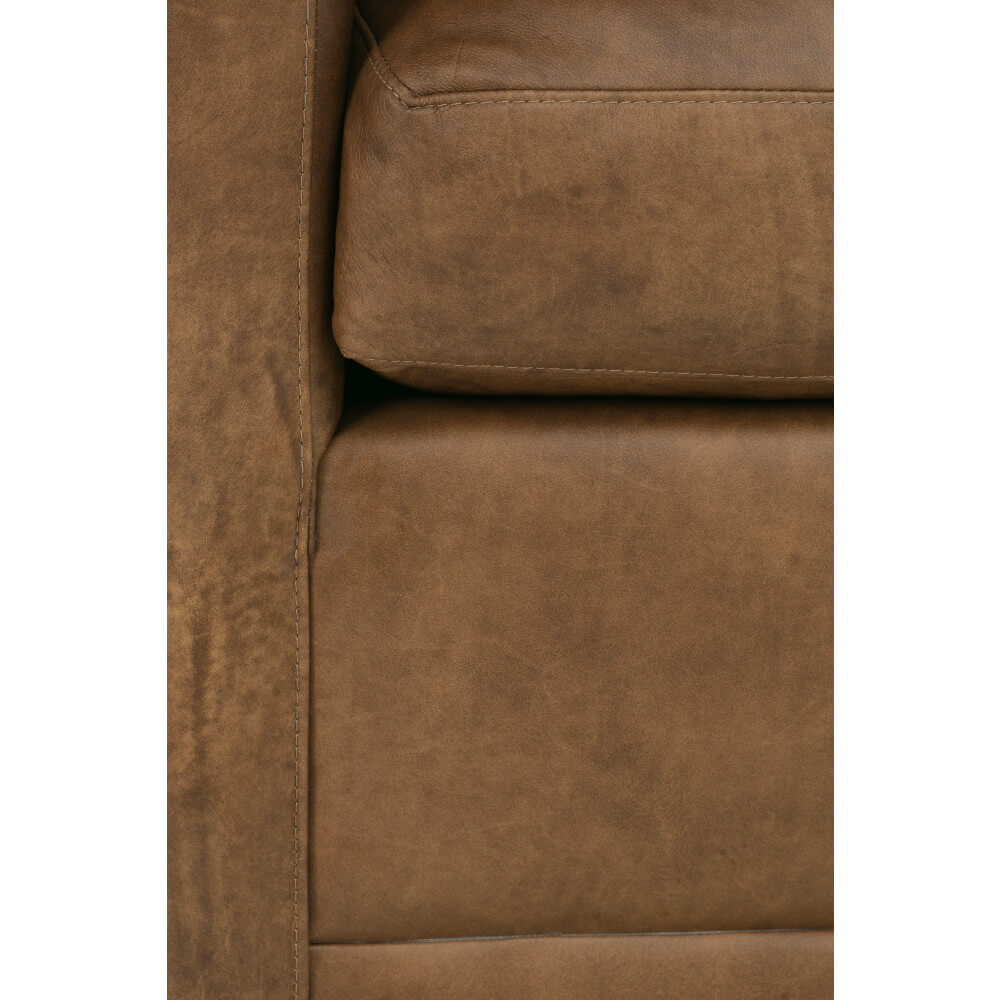 Decker 88" Cocoa Leather Down Sofa