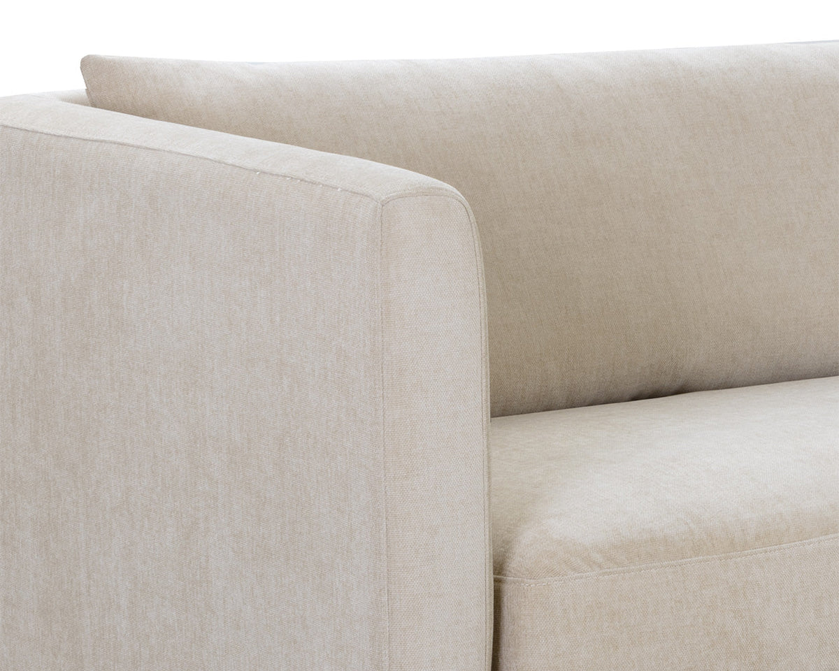 Leander 97.5" Fully Upholstered Cream Sofa