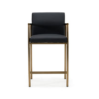 Aurora Modern Black & Gold Counter Stool