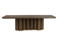Salix 102" Chocolate Oak & Gold Dining Table