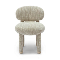 Manu Beige Nubby Performance Fabric Dining/Accent Chair