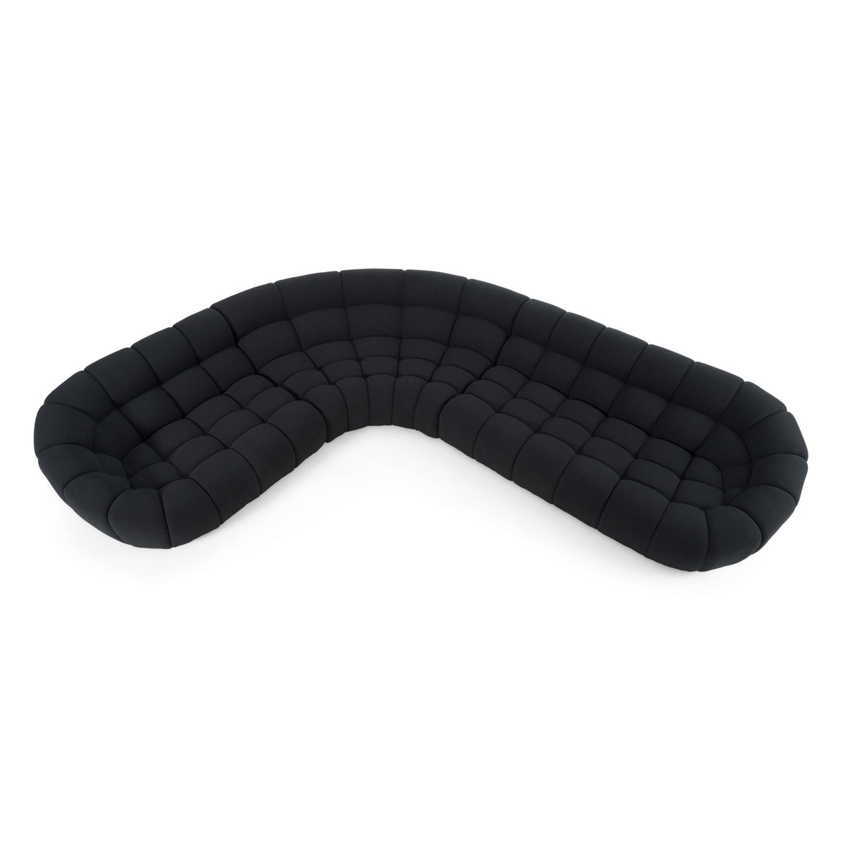 Nicoma Modern Black Sectional Sofa