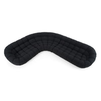 Nicoma Modern Black Sectional Sofa