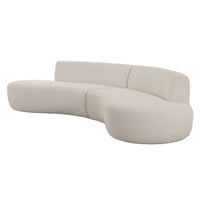 Estella Modern Off-White Curved Sectional Sofa
