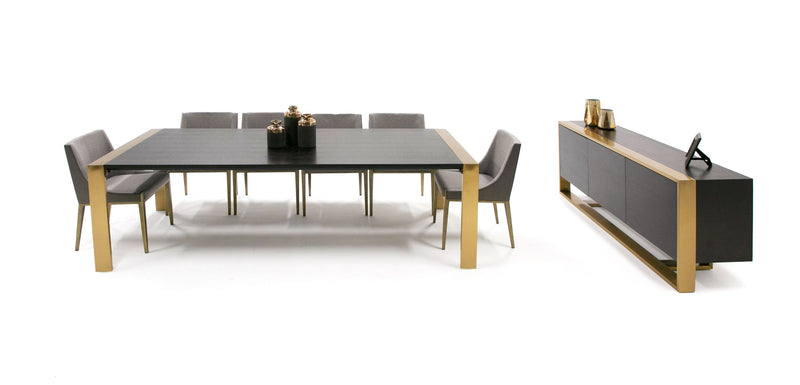 Sofya Modern Gold Dining Table