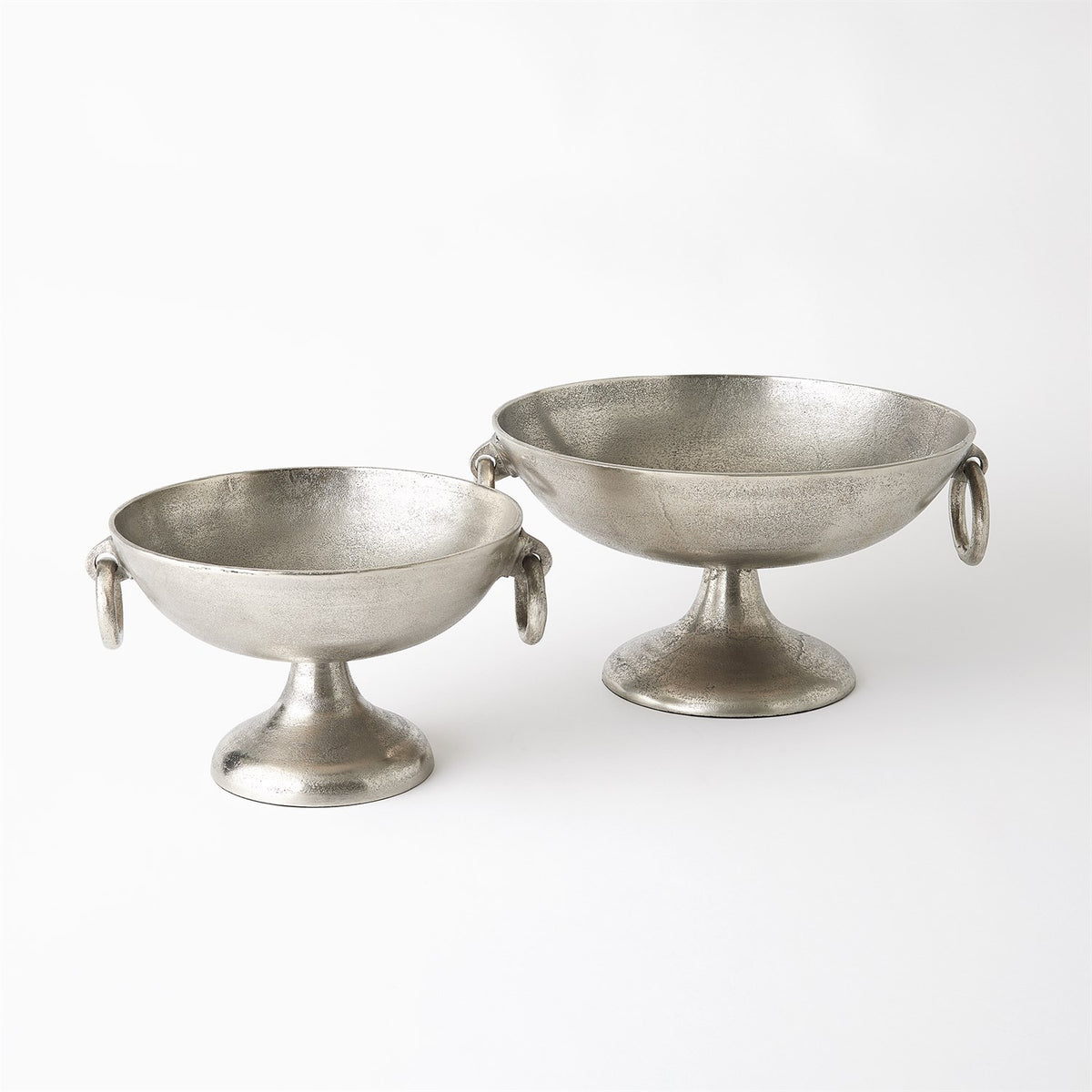 Ring Handle Antique Nickel Bowls (2 Sizes Available)
