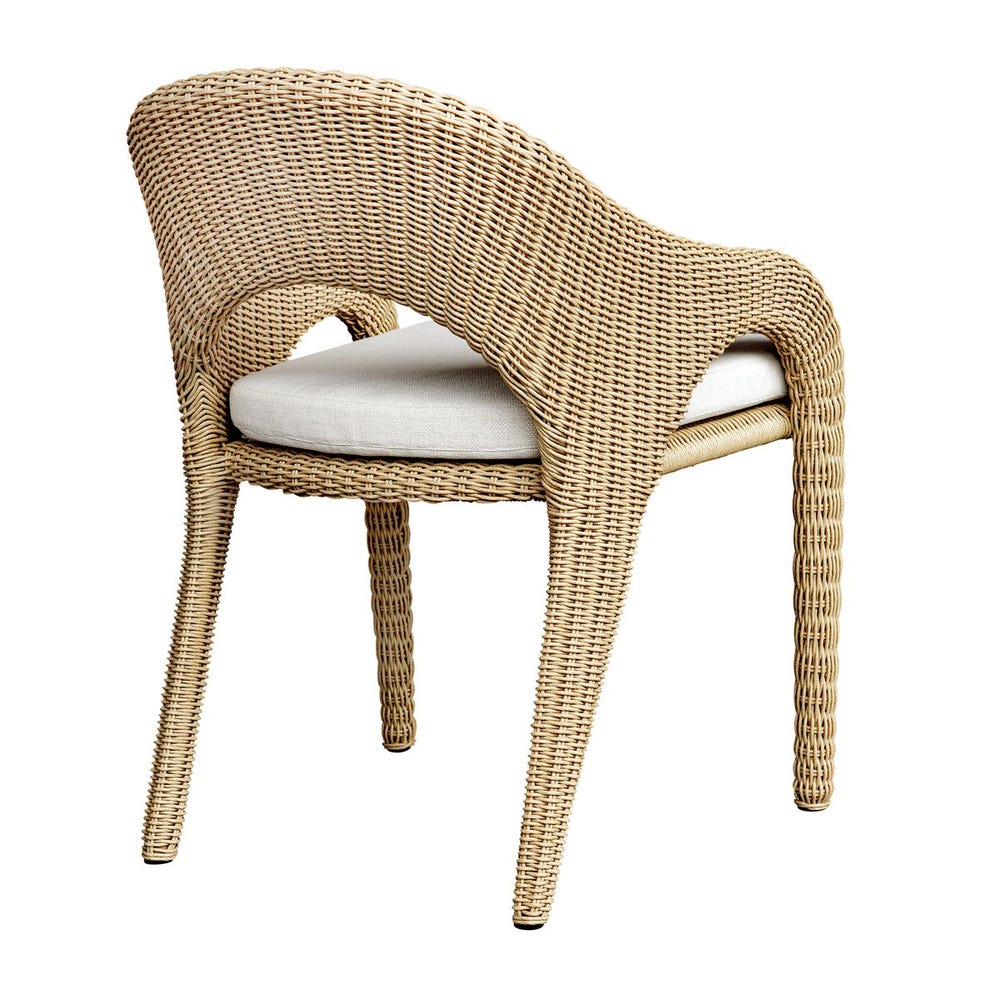 Avenue White All Weather Outdoor Dining Arm Chair