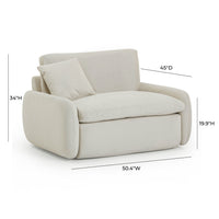 Rachelle Cream Performance Velvet Accent Chair