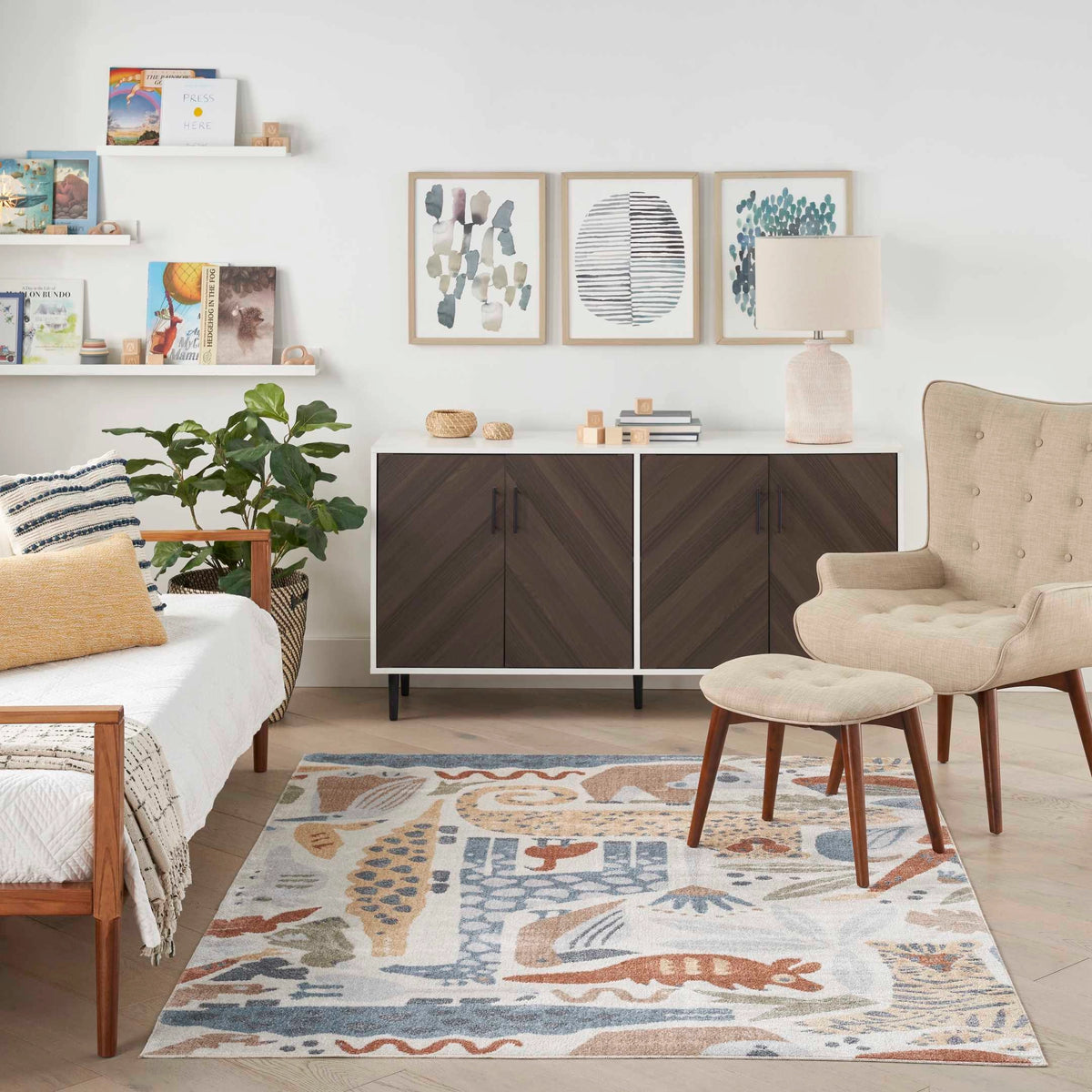 Safari Neutral Area Rug