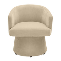 Nest Taupe Upcycled Chenille Rolling Desk Chair