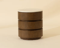 Caldora Oak Veneer & Marble Top Nightstand