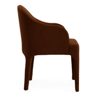 Nicolle Modern Rust Velvet Upholstered Dining Chair