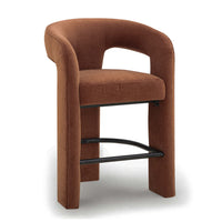 Malone Rust Red Performance Chenille Counter Stool