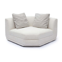 Arabella Cream Chenille Modular Wedge Corner Chair