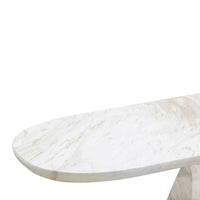 Esme 54" Faux Marble Indoor / Outdoor Long Console Table