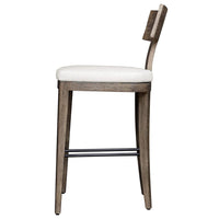 Sammantha White & Grey Outdoor Bar Stool