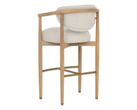 Sigrid Oatmeal Upholstered Oak Bar Stool