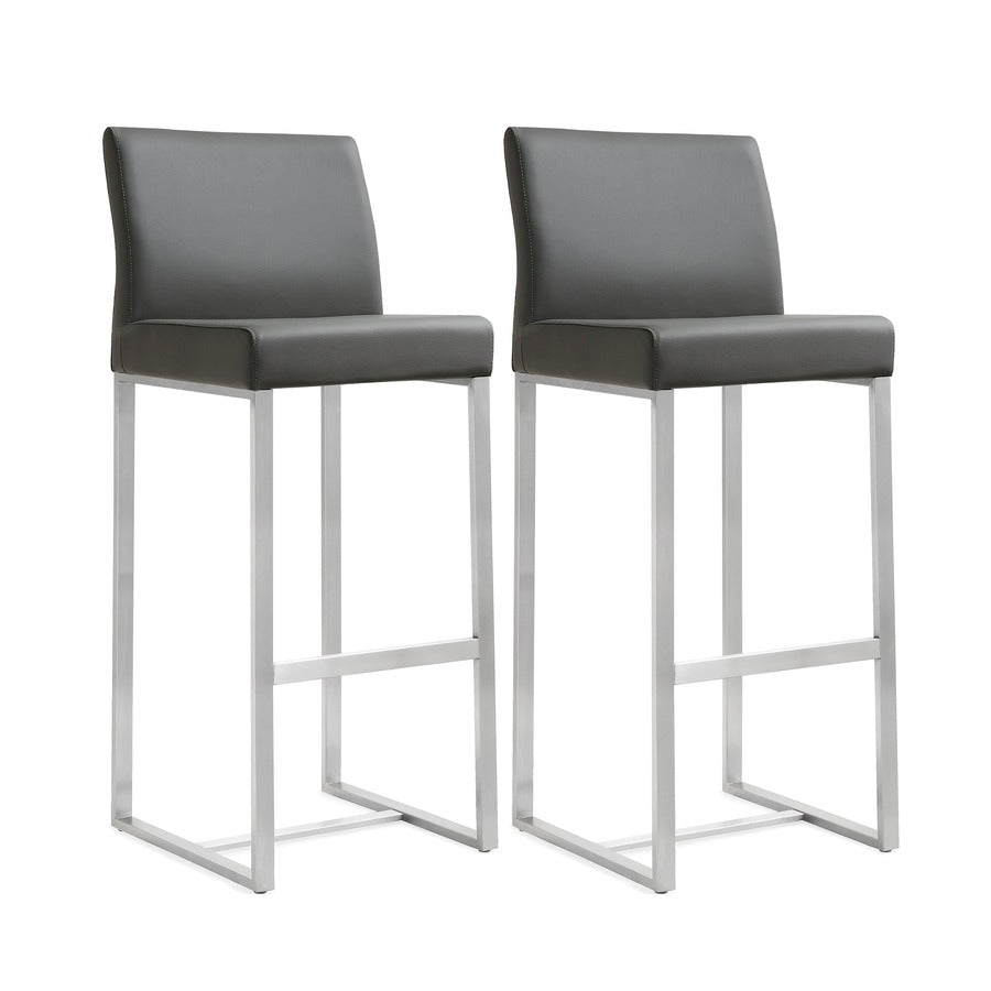 Moriah Grey Steel Barstools (Set of 2) - Luxury Living Collection