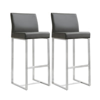 Moriah Grey Steel Barstools (Set of 2) - Luxury Living Collection
