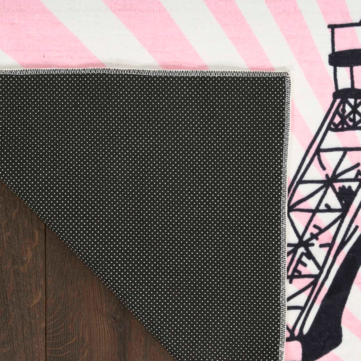 Eiffel Tower Pink Area Rug