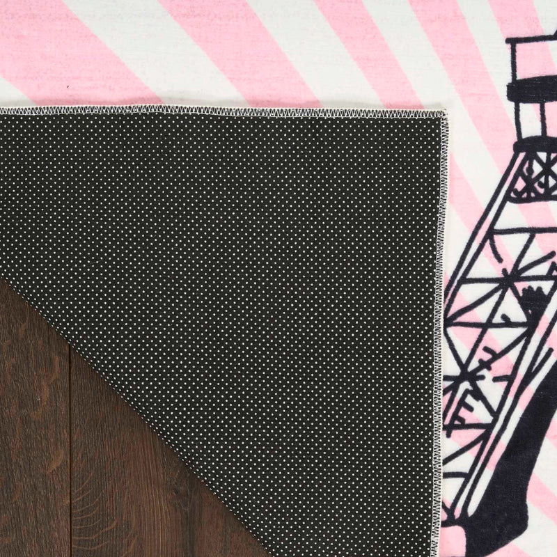 Eiffel Tower Pink Area Rug