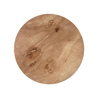Margaux Brass & Burl Wood Accent Table