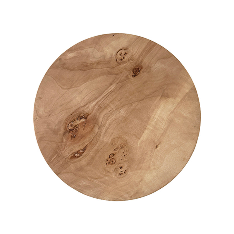 Margaux Brass & Burl Wood Accent Table