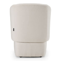 Devorah Modern Ivory Fabric Dining Chair