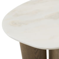 Olin Modern 3-Piece Buckwheat + Onyx Nesting Coffee Table Set
