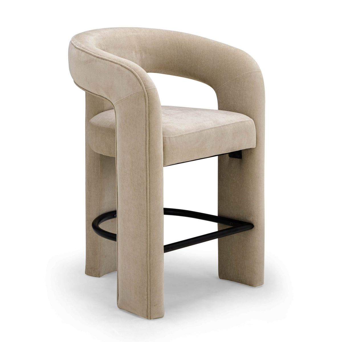 Malone Taupe Performance Chenille Counter Stool