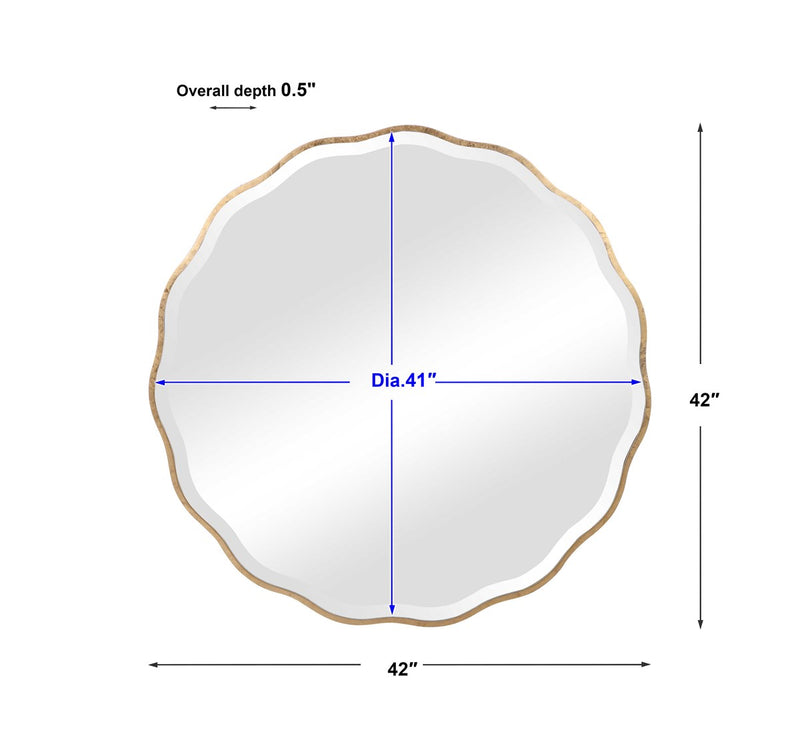 Bellas Round Gold Mirror (2 Sizes Available)