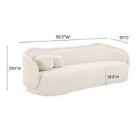 Libby 92.5" Plush Cream Performance Velvet Sofa
