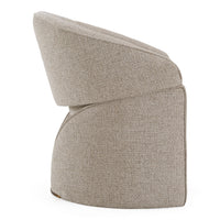 Tarrace Modern Beige Upholstered & Brushed Gold Dining Chair