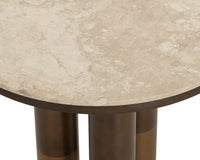 Andina Greige Marble & Two-Tone Bronze Gold Bistro Table