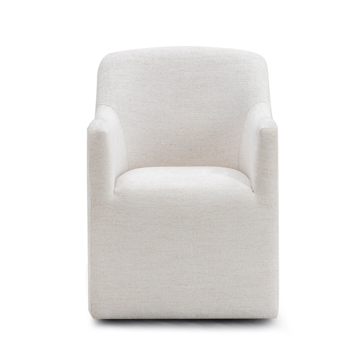 Hope Tall Off-White Textured Performance Fabric Dining Chair
