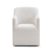 Hope Tall Off-White Textured Performance Fabric Dining Chair