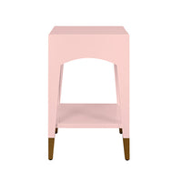 Julia 20" Pink & Gold Nightstand/Accent Table