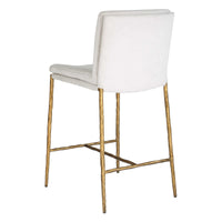 Chase White Boucle & Gold Counter Stool