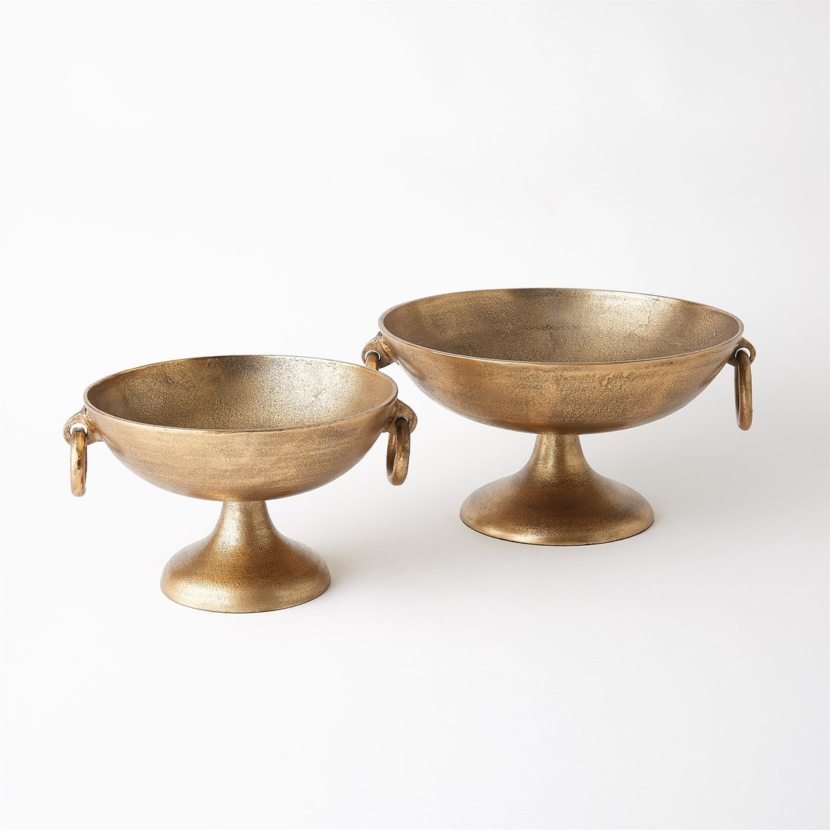 Ring Handle Antique Brass Bowls (2 Sizes Available)