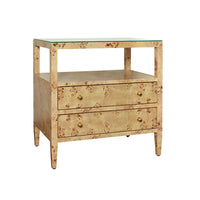 Patricia Burl Wood Nightstand