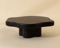 Bellona 43" Black Solid Acacia Wood Coffee Table