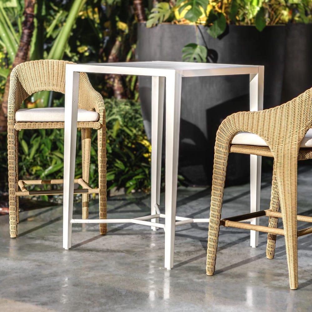 Avenue White All Weather Outdoor Counter Stool
